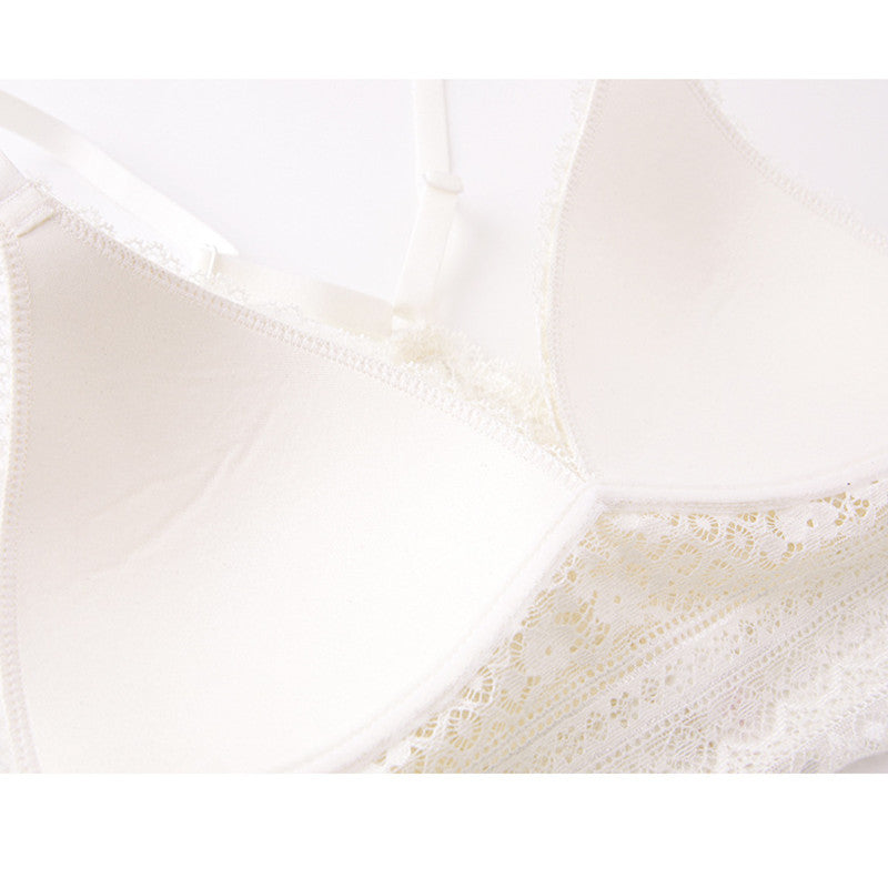 Lacy Cross Back Wire Free Bra & Panty Set