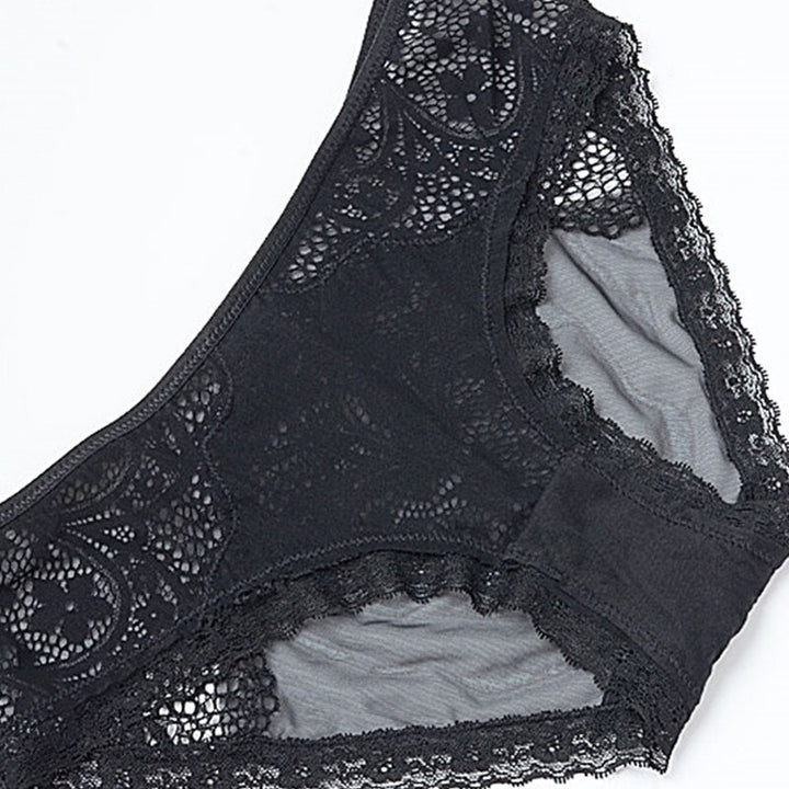 Casual Sheer Lace Front Clasp Y-line Bra With Matching Lacy Panty