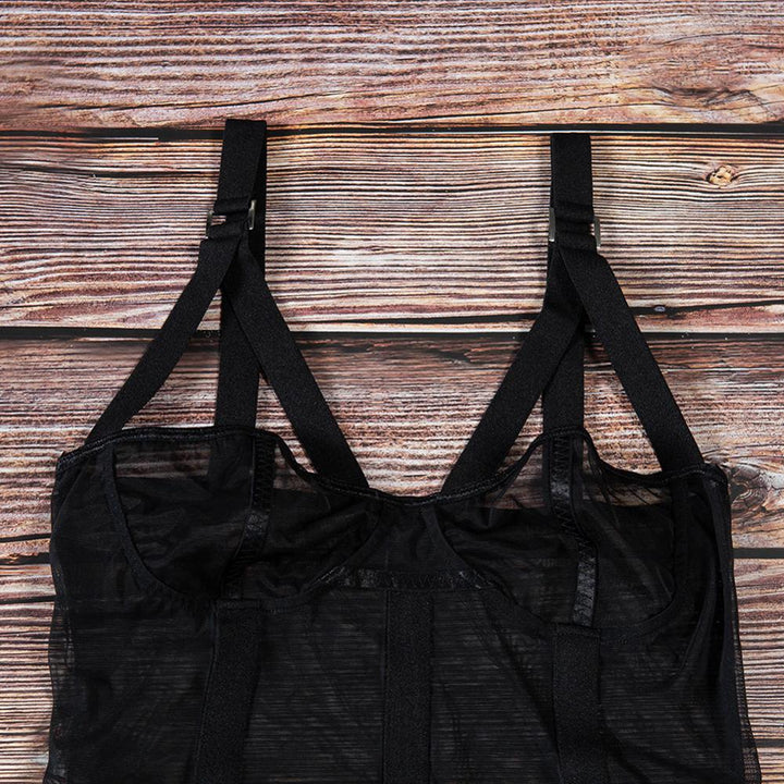 Seductive Strappy See Thru Bodysuit