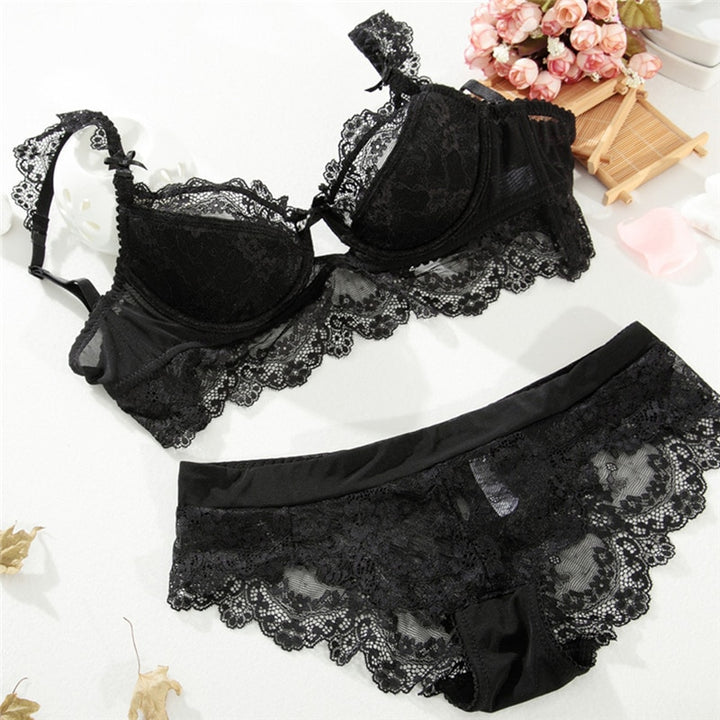Teaser Style Lace Breathable Bra With Matching Panties