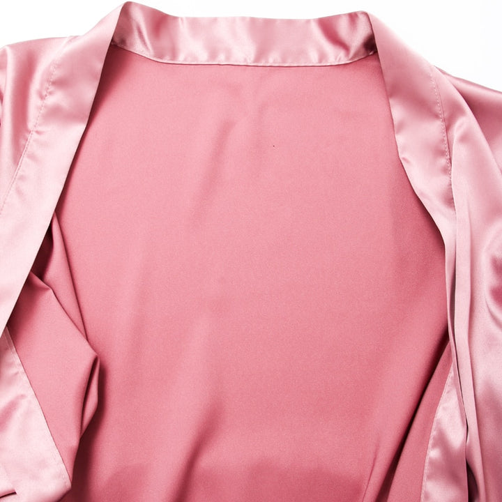 Luxury Enticing Sleeping Robe With Fine Lace Hem