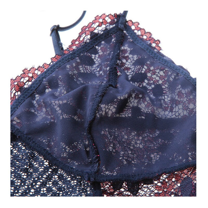 Funky Floral Ultra-thin Front Clasp Brassiere & Panty