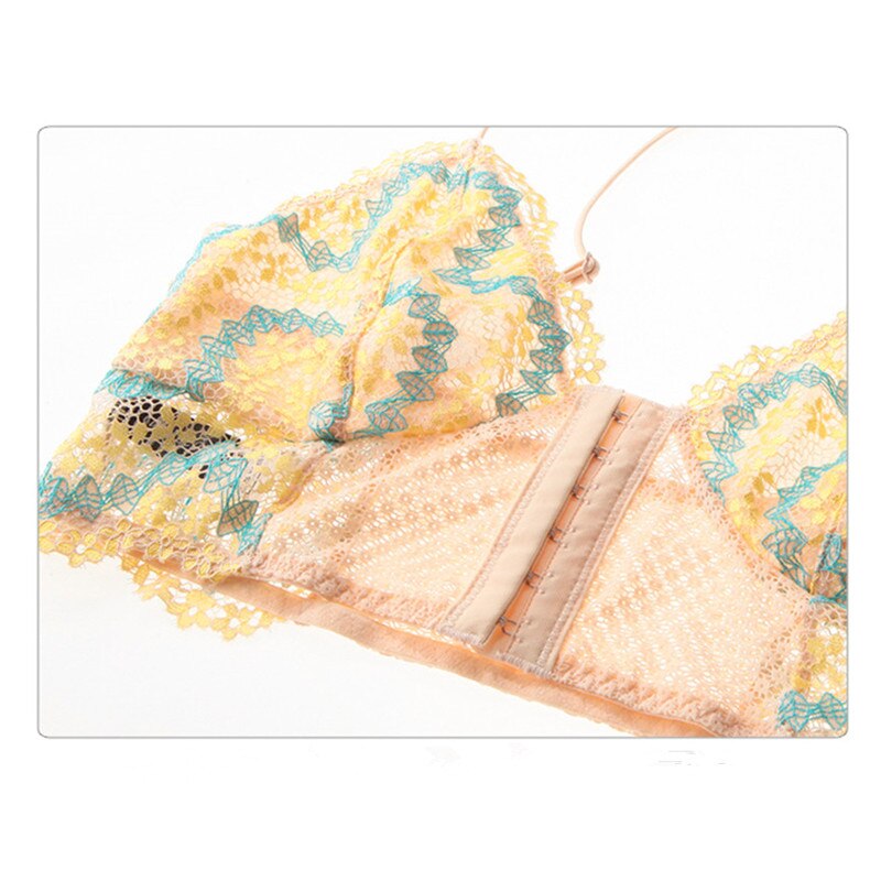 Funky Floral Ultra-thin Front Clasp Brassiere & Panty