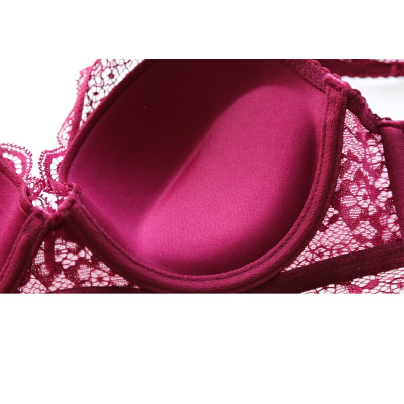 Deep-V Lacy Midriff Brassiere with Matching Panty
