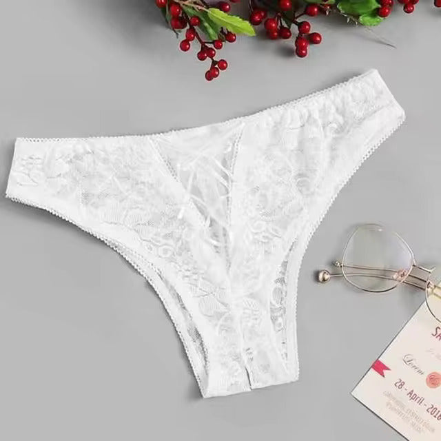 Veil Lace Transparent Crotchless Panties