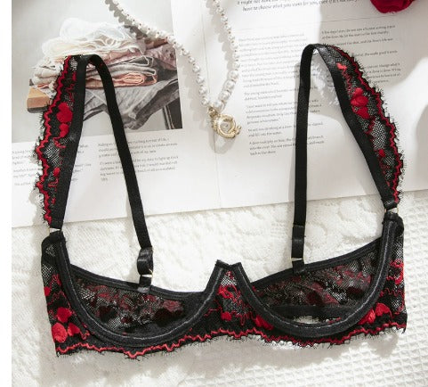 Elara Open Bra Crotchless Set