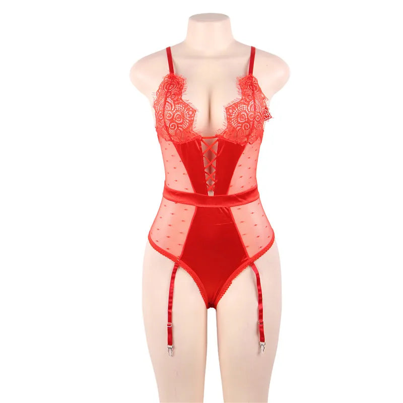 Flirty Fantasy Eyelash Trims Bodysuit