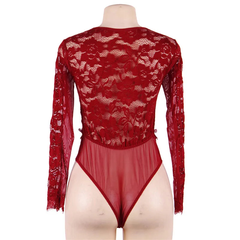 Sultry Symphony Deep V Bodysuit