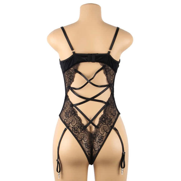 Obsession Dreams Lace Deep-V Bodysuit