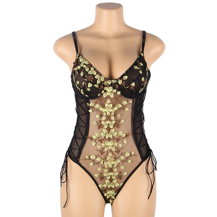 Floral Bloom Translucent Bodysuit