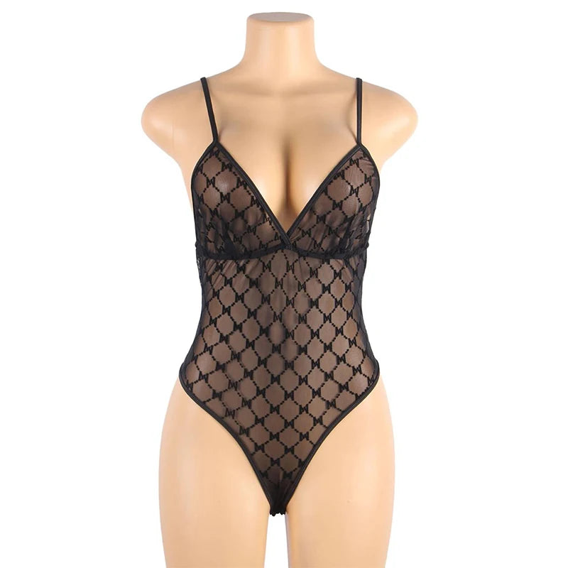 Mystique Desire Translucent Fishnet Bodysuit