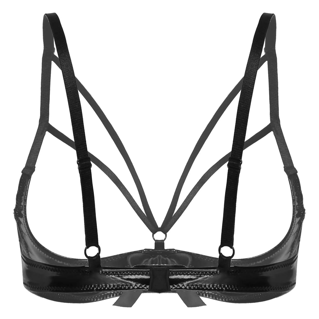 Strappy Bow Open Cup Bra