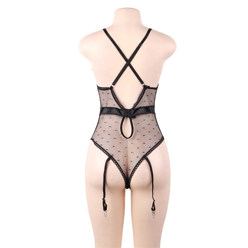 Flirty Fantasy Eyelash Trims Bodysuit