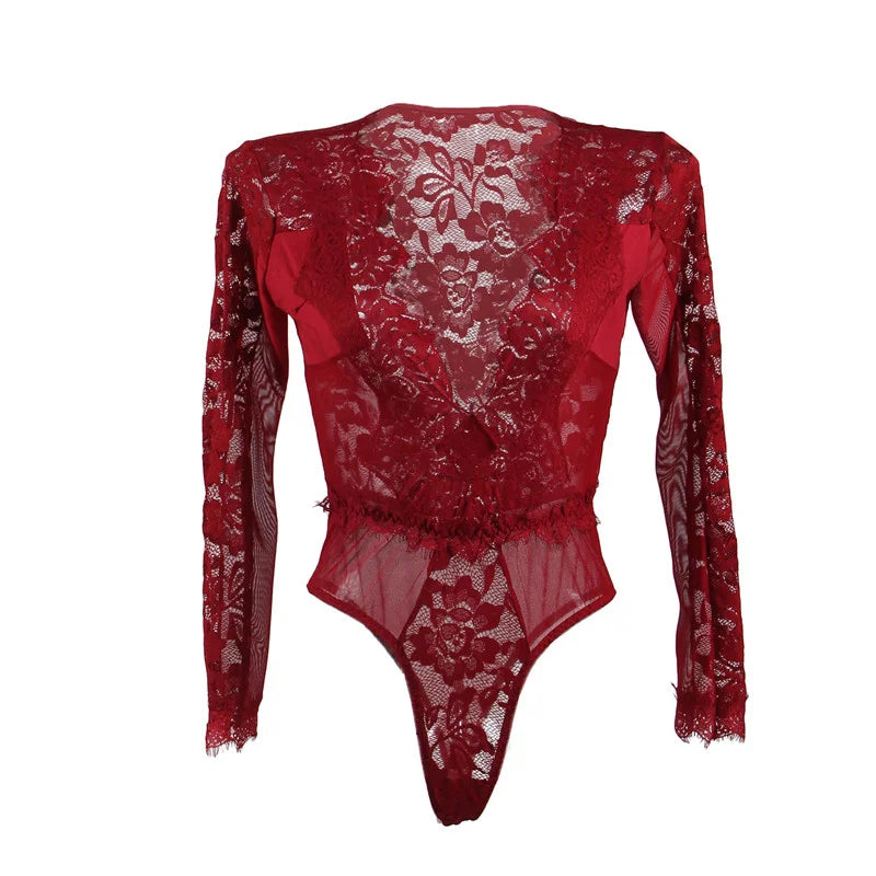 Sultry Symphony Deep V Bodysuit