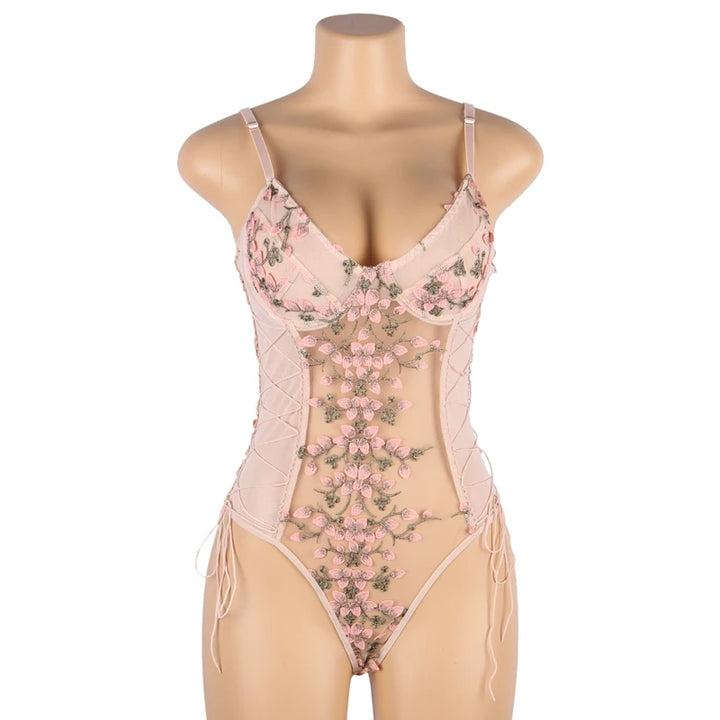 Floral Bloom Translucent Bodysuit