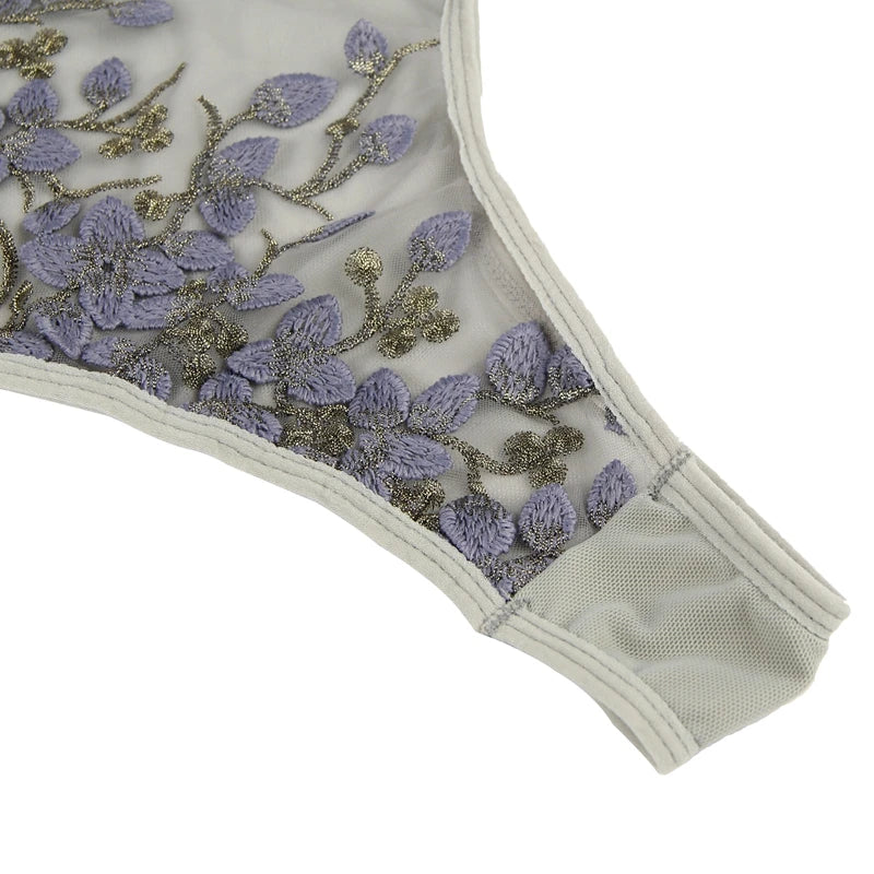 Floral Bloom Translucent Bodysuit