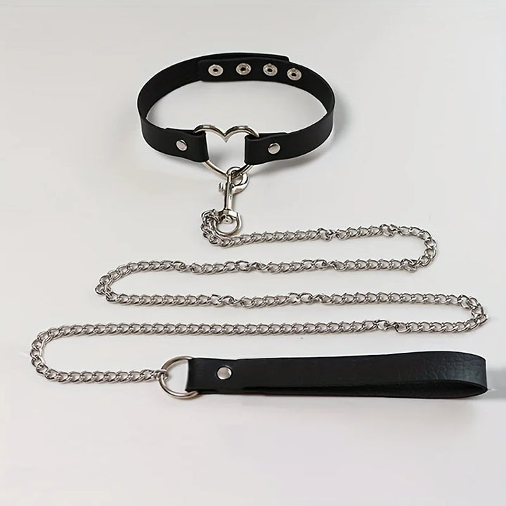 Heart Collar Leash Chain