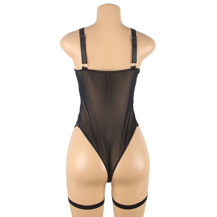 Eyelash Strappy Corset Style Bodysuit