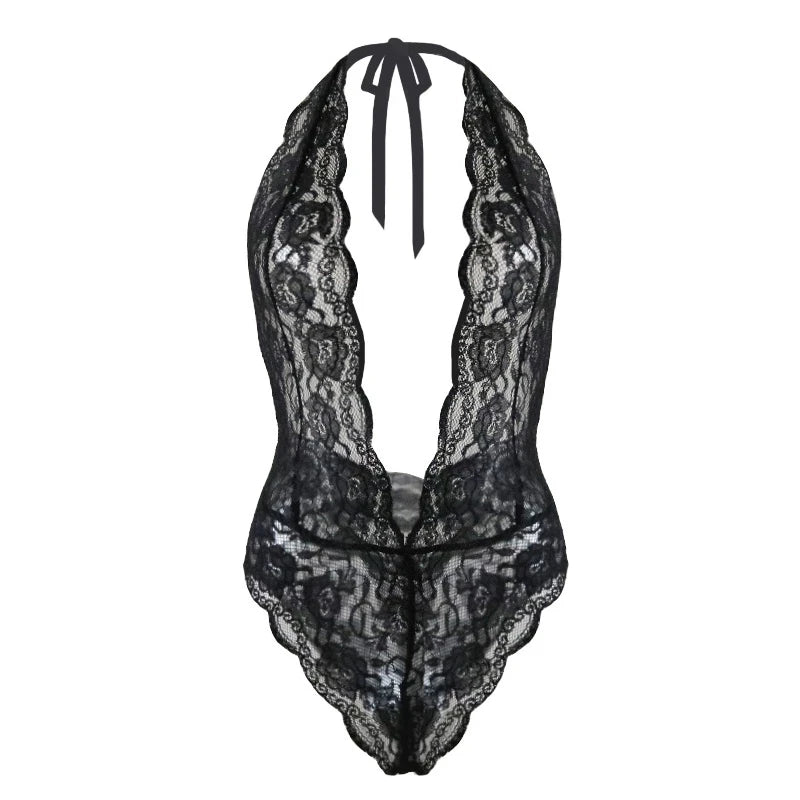 Elegance Desire Full Lace Bodysuit With Waist Trims