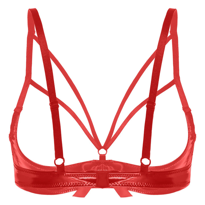 Strappy Bow Open Cup Bra