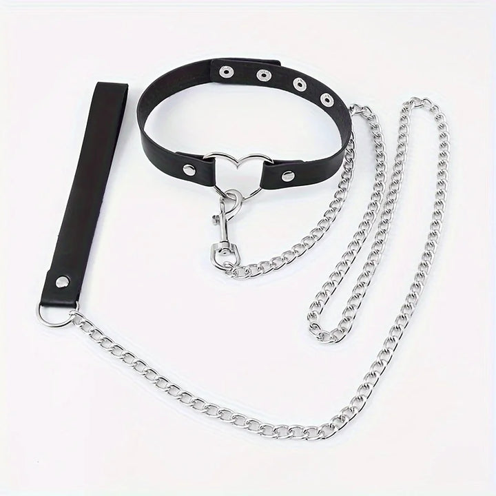 Heart Collar Leash Chain