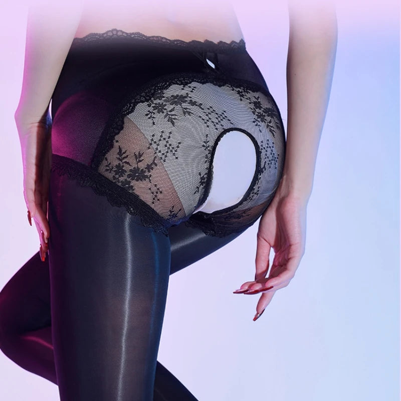 Bare Gloss Open Back Hosiery