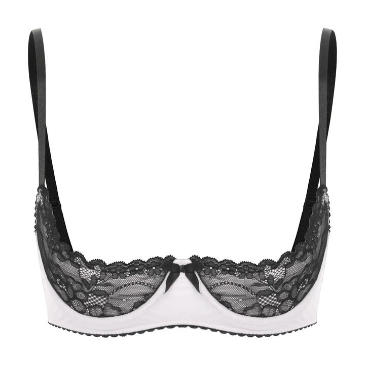 Lustrous Lace Open Cup Bra