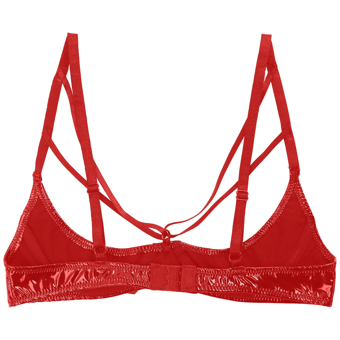 Strappy Bow Open Cup Bra