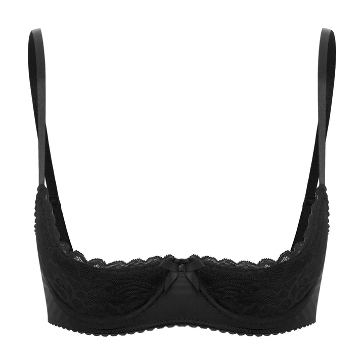 Lustrous Lace Open Cup Bra