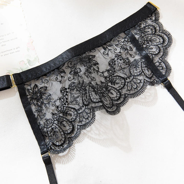 Noir Desire Garter Lingerie Set