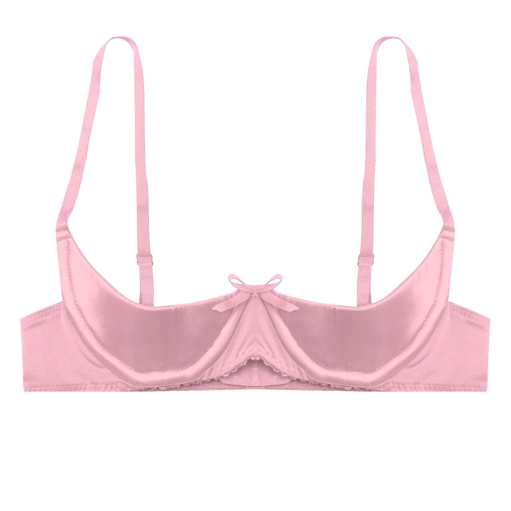 Divine Satin Open Half Cup Bra