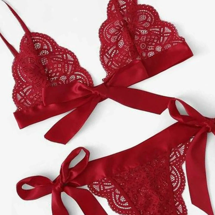 Bowknot Wire-Free Lingerie Set