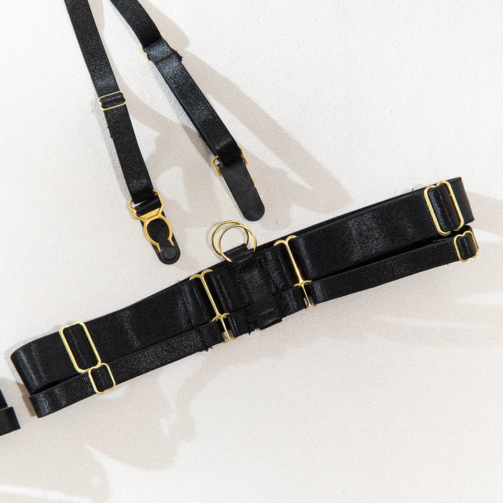 Noir Desire Garter Lingerie Set