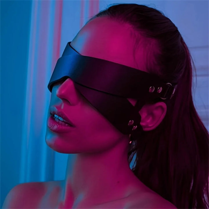 Bondage Leather Blindfold Mask