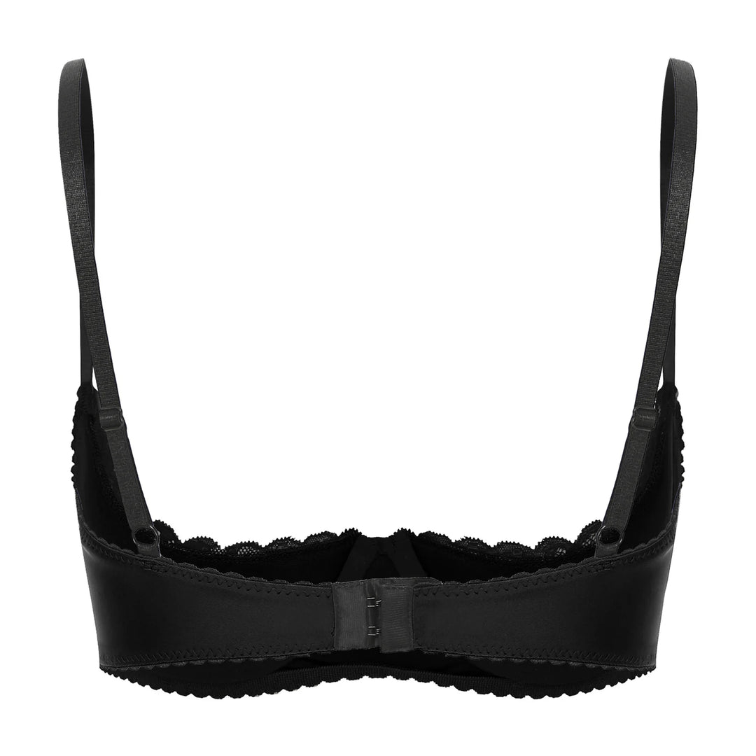 Lustrous Lace Open Cup Bra