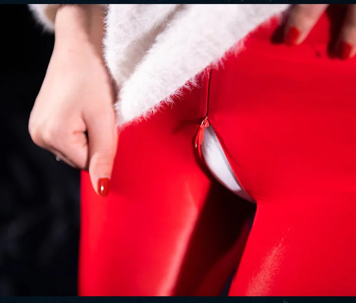 Jasmine Crotchless Zipper Hosiery
