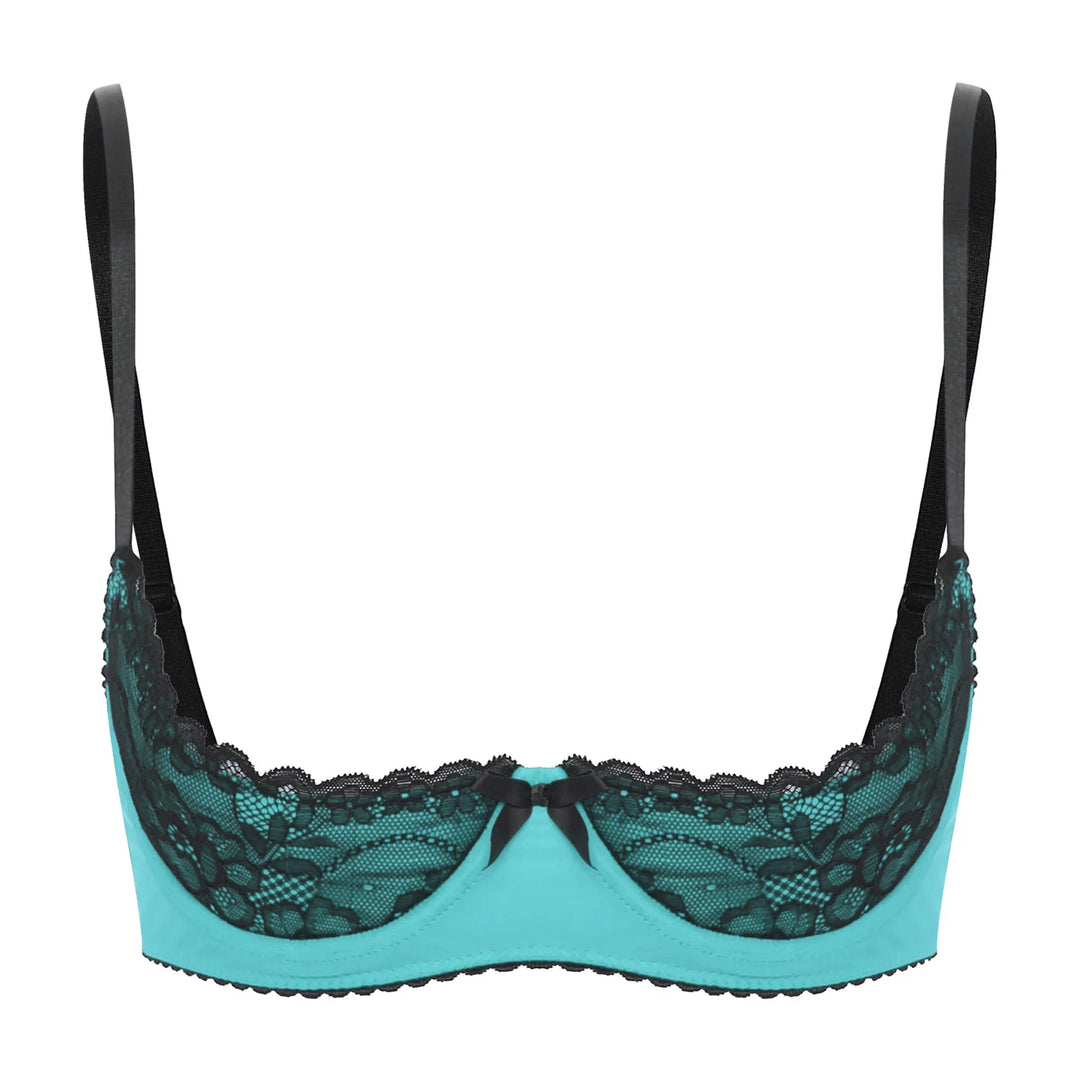 Lustrous Lace Open Cup Bra