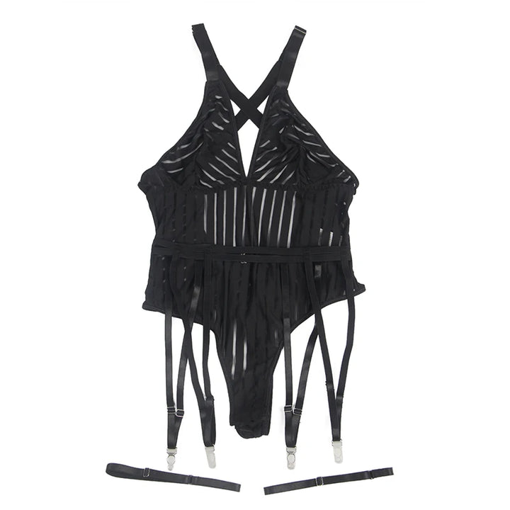 Delightful Caress Striped Bodysuit