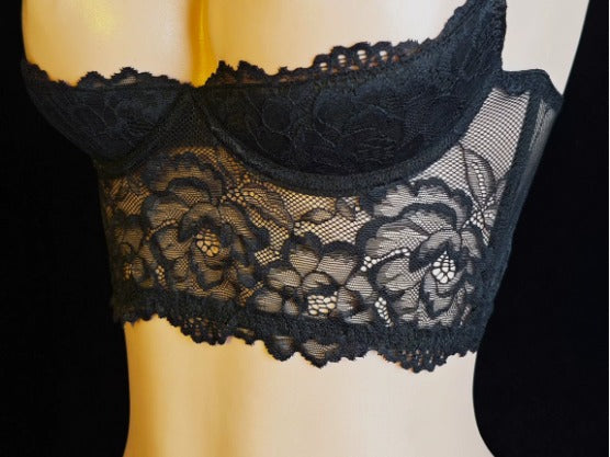 Glimmer Lace Open Half Cup Bra