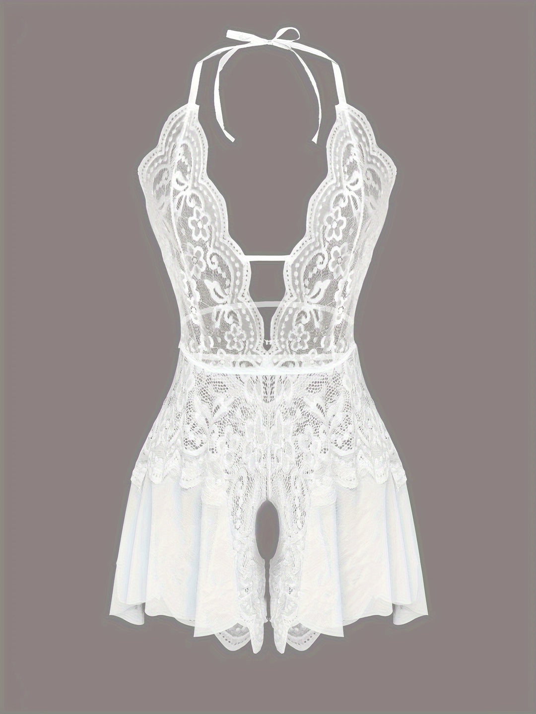 Vignette Lace Crotchless Teddy Bodysuit