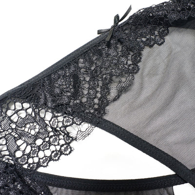 Eyelash Lace Brassiere With Matching Panties Set