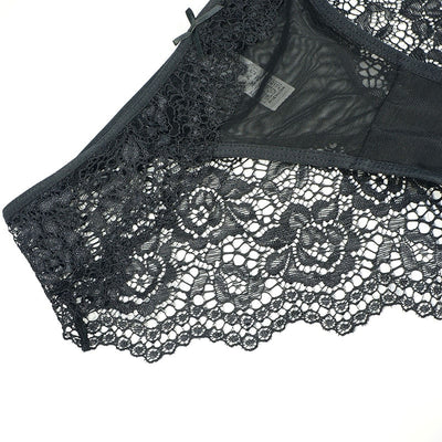 Eyelash Lace Brassiere With Matching Panties Set