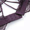 Deep-V Wire free Bra With Seamless Lace Translucent Panties