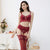 Teaser Style Lace Breathable Bra With Matching Panties, Garter and Stockings