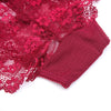 Teaser Style Lace Breathable Bra With Matching Panties, Garter and Stockings