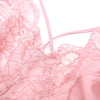 Retro Y-lined Floral Lace Brassiere with High Waist Panties Set
