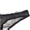Translucent Lace Ribbon Design Half Cup Bra & Thong Set