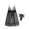 Sheer Lace Nightgown with Thong