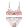 Intricate Dainty Lacy Push-Up Bra With Matching Translucent Panty