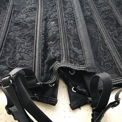 Embroidered Intricate Corset With Matching Stockings